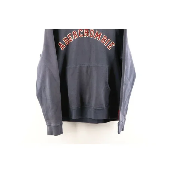 Vintage Abercrombie & Fitch Mens Small Heavyweight Felt Letter Spell Out Hoodie - Picture 3 of 9
